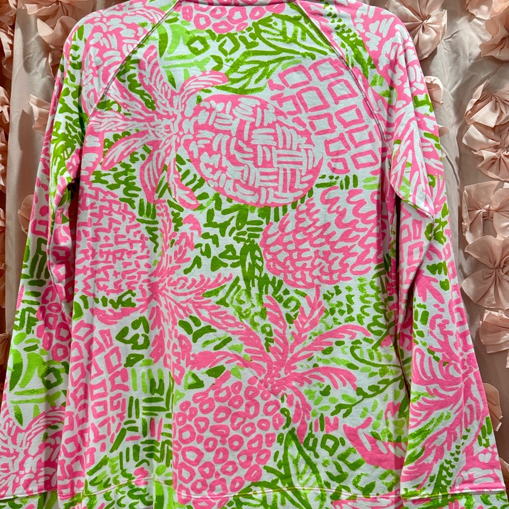 NWT. Lilly Pulitzer, captain popover. Pink Sunset Home Slice. Size Medium. - Picture 2 of 4